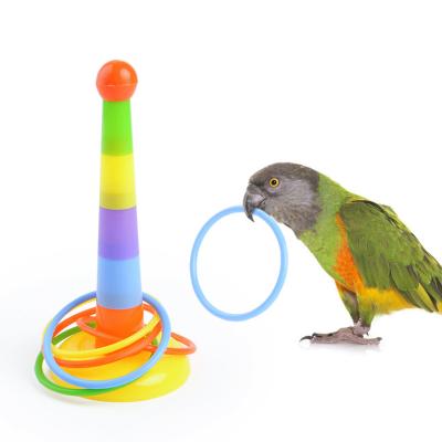 China Viable Parrot Birds Training Toys Circle Throwing Starling Interactive Bird Educational Toys for sale