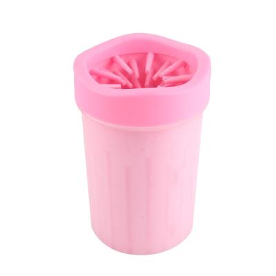 China Good Price Viable Cute Dog Paw Cleaner Cup Soft Silicone Comb Pet Foot Seal Portable Paw Clean Brush Cup for sale