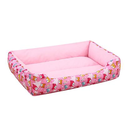 China 2021 New Summer Travel Large Size Dog Bolster Cover Fabric Washable Removable Bed Cushion Cushion Pet Bed for sale