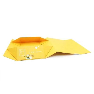 China Yellow Cardboard Box Children's Toy Gift Packaging Book Shaped Folding Box Customized Handmade Factory for sale