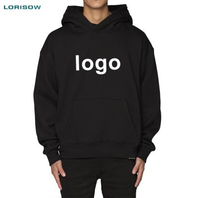 China Anti-wrinkle custom logo men's muscle workout fitness tops wholesale fleece bulk buy oversized fashionable simple hoodies for sale