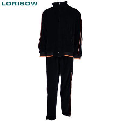 China LORISOW Breathable Velor Velvet Winter Sweat Suits Mens Winters Tracksuit Sets Winter Fleece Tracksuit for sale