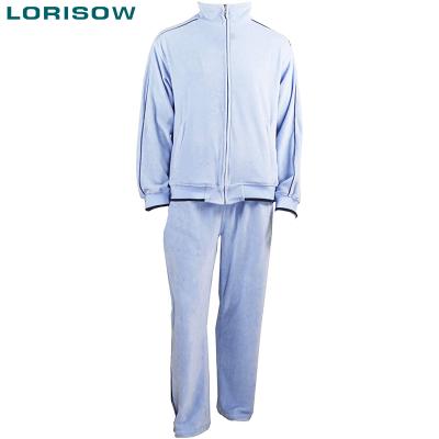 China LORISOW Hot Sale Winter Breathable Velor Velor Tracksuit Accept Male 280gsm Falece Man Tracksuit Winter Tracksuit For Men In Black for sale