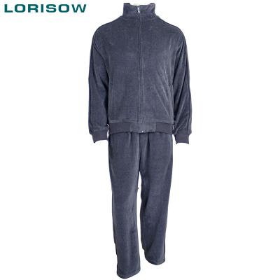 China LORISOW Brand Green Velvet Tracksuit Men's Velor Tracksuit Breathable 2 Piece Velor Tracksuit for sale