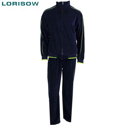 China Low pile sweatsuit LORISOW moq moq velor sweatsuit velor men's breathable velor tracksuit velor tracksuit for sale