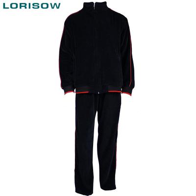 China LORISOW Breathable High Quality Velvet Tracksuit White Velvet Tracksuit Two Piece Set Velvet Tracksuit for sale