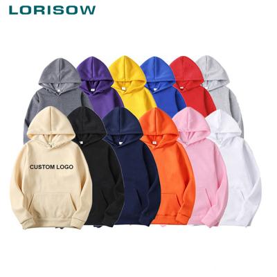 China Anti-wrinkle embroidery logo pullover base supplier high quality plain custom printing unisex 100% unisex hoodies for sale