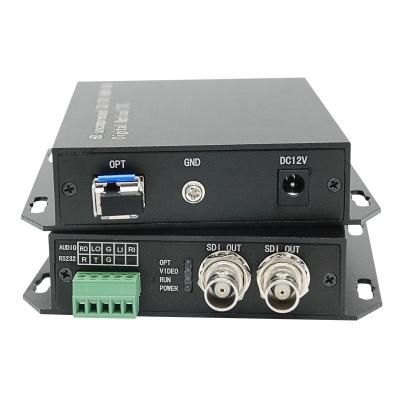 China HD SDI Fiber Extender 1080P@60Hz 20KM Over SDI Fiber To Fiber Converter 117mm*111mm*26mm for sale