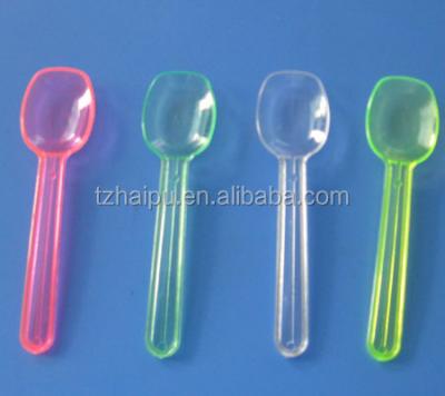 China Disposable Disposable PS Sold Well Disposable Plastic Dessert Teaspoon Ice Cream Scoop for sale