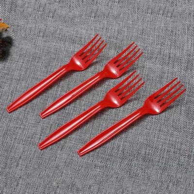 China Factory Direct Selling Disposable Transparent Multicolor Plastic Dining Fork Bulk Disposable Plastic Fork for sale