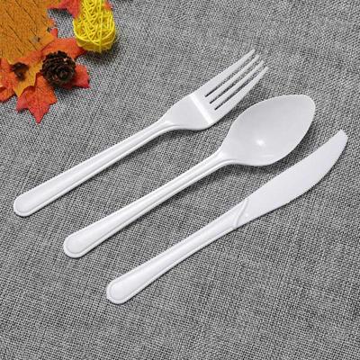 China Wholesale Bulk Disposable Plastic Cutlery Custom Size Knife Fork Spoon White for sale