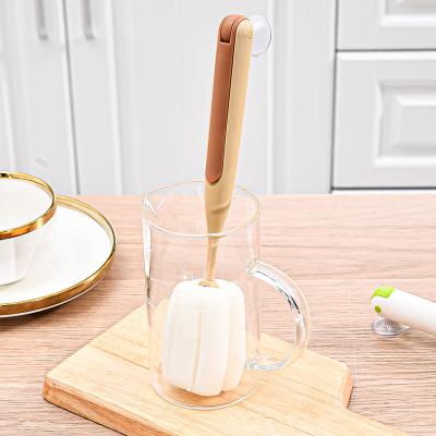 China Viable Double Head Plastic Cleaning Brush Cup Cover Teapot Cleaner With Small Brush Head for sale