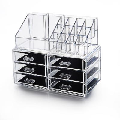 China Viable Factory Directly Sell Jewelry Plastic Organizer, Makeup Holder Storage, PS Transparent Cosmetic Organizer for sale