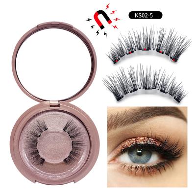 China Private Label Sensitive Silk Eyeliner Lashes Factory Price 3D False Eye Lash Magnetic Eyelashes for sale