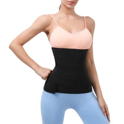 China Landora New Custom Logo Women Belly Trimmer Breathable Fat Control Lose Weight Waist Wrap Belt Waist Trainer Slimming Belt for sale