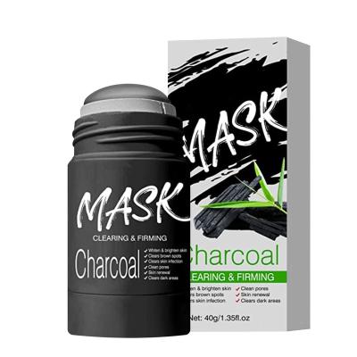 China OEM Free Sample Skin Moisturizer Face Mud Facial Massager Oil Control Mask Organic Solid Lazy Cosmetic Acne Treatment Bamboo Charcoal Clay Mask Stick for sale