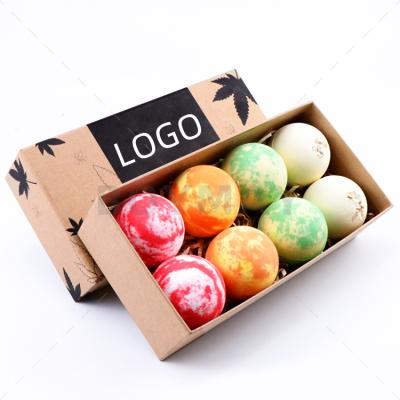 China Landora Wholesale Basic Cleansing Rainbow Bomb Gift Set Rich Bubble Fizzers Bathbombs Essential Oils Skin Care Bath Packaging Floral Bombs for sale