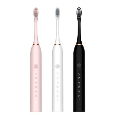 China Hot Selling Usb Sonic Electric Toothbrush USB Rechargeable Washable Whitening Relax Teeth Brush 6-Speed ​​With 4 Brush Heads for sale