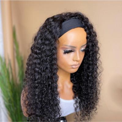 China New Arrival Hot Selling Best Quality Virgin Hair eadband Wigs Headband Burmese Deep Curly Wavy Deep Curly Wig Deep Wavy Hair for sale