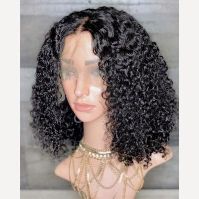 China Full Density Virgin Human Hair Human Hair Lace Front Wig 13X4 Cambodian Curly LIBERTINE Soft Kinky Curly Wig For Black Women for sale