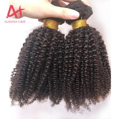 China No Tangle No Shedding Hot Sale 4A 4B Virgin Afro Curly Human Hair Weave Bundles Top Grade 10