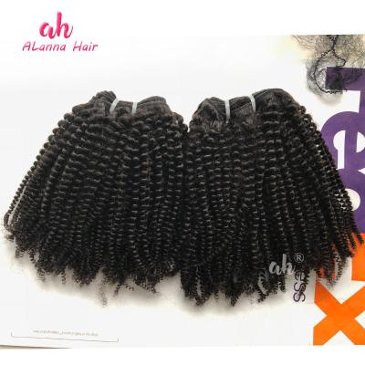 China Virgin 4b4c Afro Kinky Curly Afro Curly Hair Weave Top Guard Curly Human Hair Extensions Unprocessed Curly Human Hair Extensions for sale