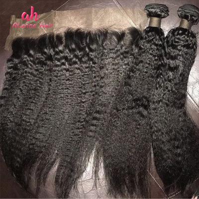 China Hot Sale Natural Color Unprocessed Mongolian Curly Straight Hair 100% Virgin Human Curly Straight Hair Bundles 10