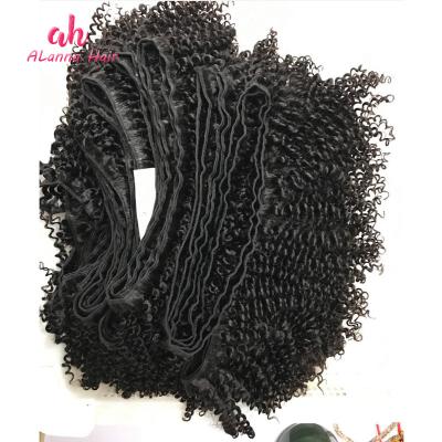 China Hot Selling Naturally Unprocessed Human Hair Natural Color Box Dyed Best Quality 12A Virgin Mongolian Kinky Curly Hair Weave for sale