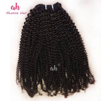 China Alanna Hair Hot Sale Mongolian Curly Human Hair Weave Fuller Hair Weave Wholesale Distributors Bundles 3B 3C 4A 4B for sale