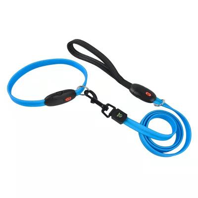 China Durable Wholesale High Quality Luminous Co Pull Rope Co Usb Dog Pet Collars And Leash Set for sale