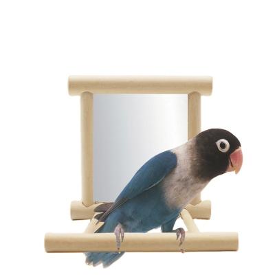 China Viable Wholesale Small and Medium Parrot Bird Supplies Mirror Toy Birds Stand Props for sale