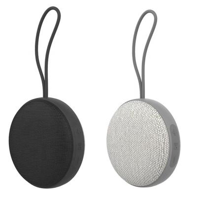 China None KNTECH IPX5 Waterproof Portable Fabric Round Outdoor Mini BT Wireless Speaker With Hand Strap for sale