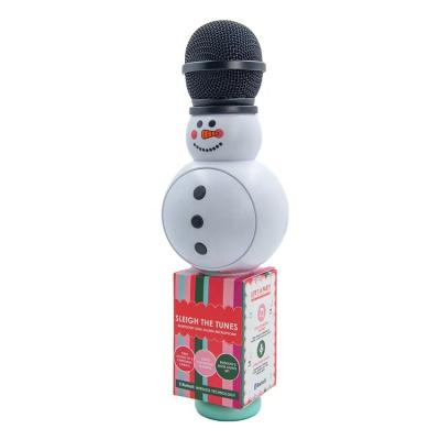 China Handheld Microphone FANSBE Christmas Lovely Snowman Bluetooth Mini Kids Handheld Phone Microphone Wireless for sale