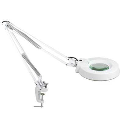 China LT-86A Large Precision Inspection Lamp Light Portable CLIP Magnifier Light Portable Desktop White Optical Glass Lens Repairing Magnifying Glass for sale