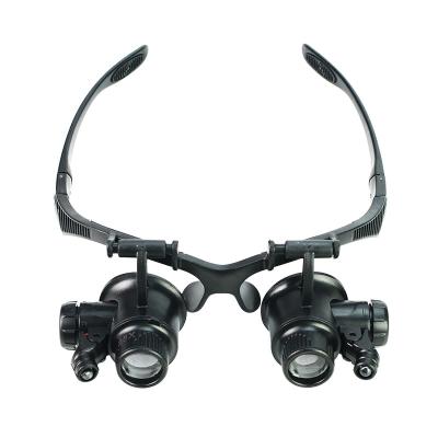 China NO.9892G Binocular Magnifier LED Light Binocular Magnifying Glass LED Binocular Magnifier Hands Free Magnifying Glass for sale