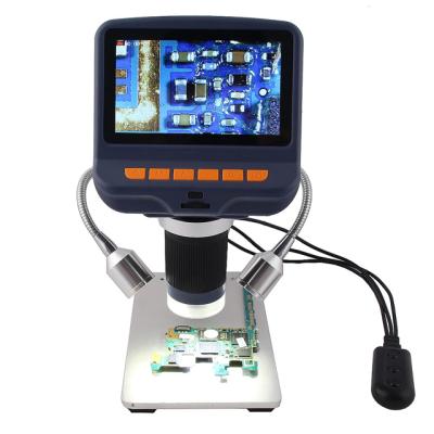 China USB Digital Microscope 500X 4.3 Inch HD Display Phone Repair Digital Microscope with USB Built in Light Source AD106S for sale