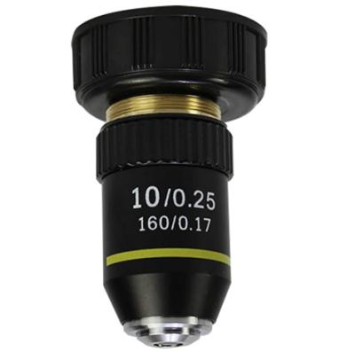 China 195 10x achromatic black objective lens with 20.2MM interface 20.2mm thread 20.2mm thread for sale