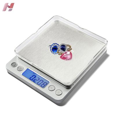 China 2023 Hot Selling 0.01g Outdoor Weighing Stainless Steel High Precision Fan-proof Flat Electronic Scale Home Commercial Kitchen Scale for sale