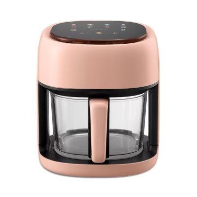 China New Style Modern Vacuum Pink Digital 6L Capacity Smart Kitchen With Window Cooking Electric Air Fryer Oven for sale