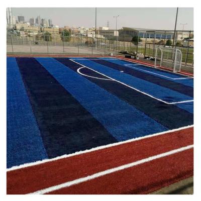 Китай Eco-Friendly March Expo Premium Blue Non-Infilling Football Grass Artificial Grass For Soccer Fields продается