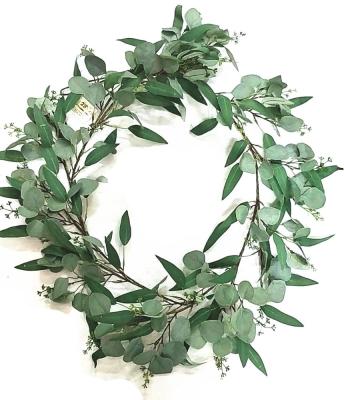 China Garden Decorate Cheap 6ft Eucalyptus Garland Eucalyptus Garland Leaves Artificial Greenery Garlands for sale