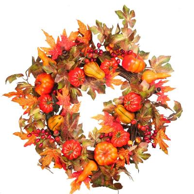 China Home / Wedding Decoration Pinecone Wreath Autumn Wreath With Vine Base For Fall Home Decoration for sale