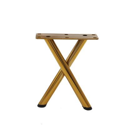 China Luxury Gold Color X Hardware Furniture BedSide Cabinet Sofa Metal Legs for sale