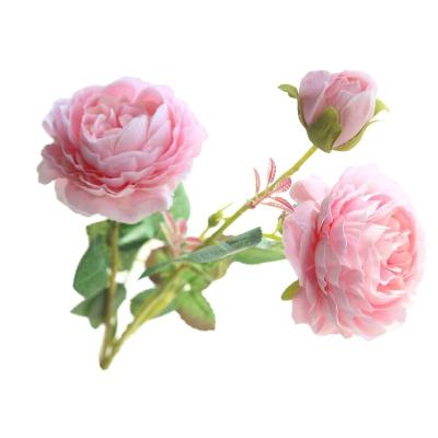 China New Vintage Peony Minimalist Artificial Silk Flowers Bouquet Wedding Home Decoration for sale