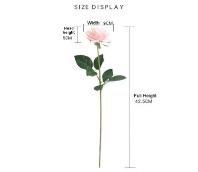 China The Home Decoration DY-60000 Wedding Foam Rubber Rose Real Touch Silk 16.7 Inch For Wedding Home Decor for sale