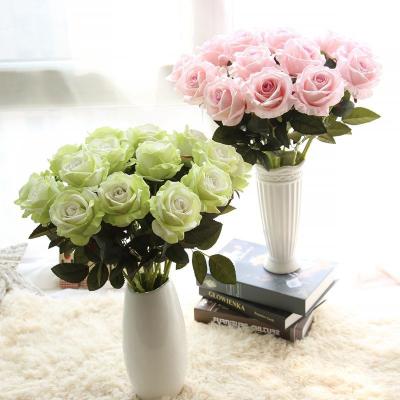 China Long Lasting Multiple Colors Real Touch Rose Artificial Flowers Home Valentine's Day For Party Artificial Festival Fashion Wedding Decoration for sale