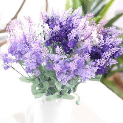 China Long Lasting Whole 10 Packs Of Artificial Lavender Flower Plants For Garden Party Decor for sale