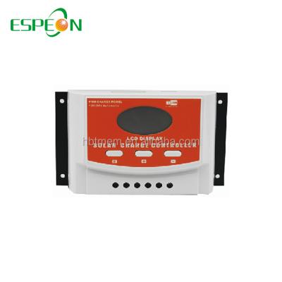 China Solar system controller Green 30A 12v 24v solar panel charge controller with LCD display manual pwm solar charge controller for sale