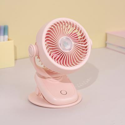 China NO 3 Speed ​​Rechargeable Adjustable Desk Fan Handheld USB Fan Portable Air Conditioning Cooler with Lamp Night Light for sale