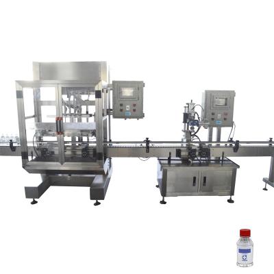 China Food Speed ​​450-650BPH 100ml Glass Alcohol Bottle Filling Machine Line With Capping Machine And Round Bottle Turntable for sale